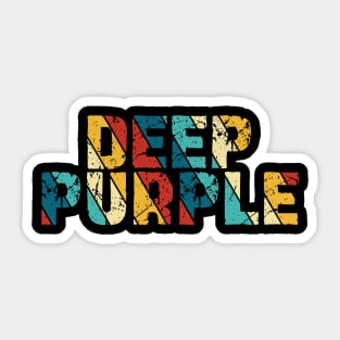 Retro Color - Deep purple Sticker